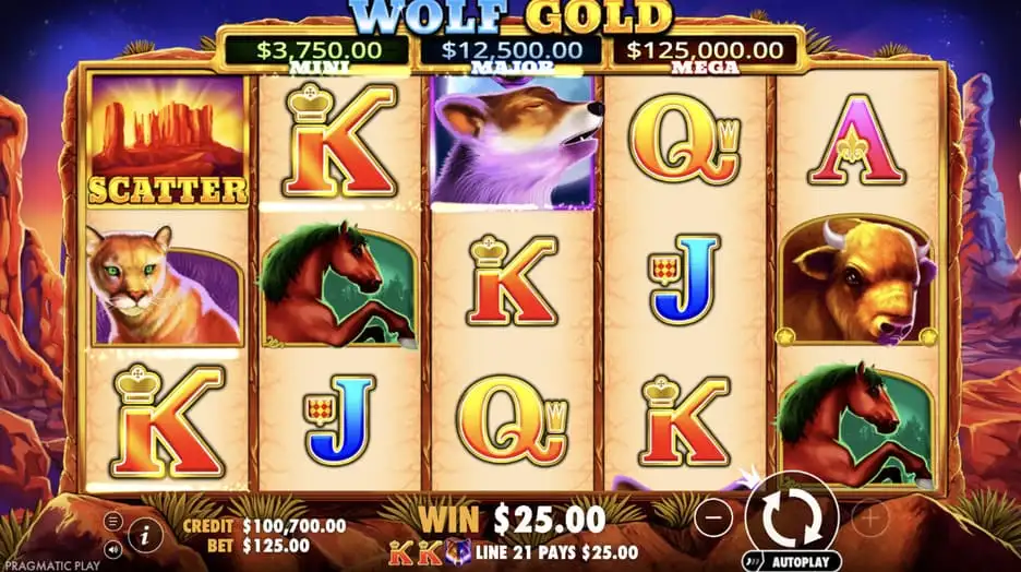 Popular Wolf Gold online slot for casino players